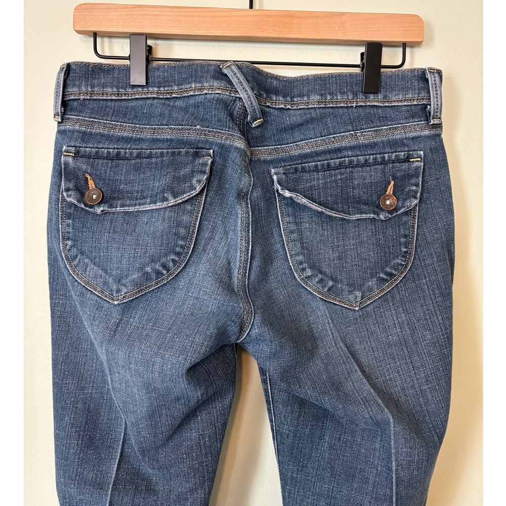 Old Navy 90's Y2K Vintage Patch Pocket Bootcut Jeans Mid Rise 6 - Picture 4 of 9